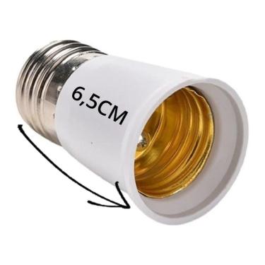 Imagem de Prolongador Extensor Adaptador Soquete Lâmpada E27 - 65Mm Br