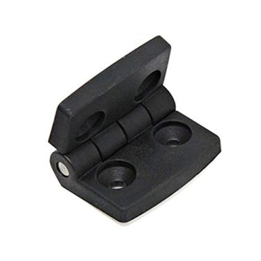 Imagem de 10 peças de rolamento de porta de plástico preto, dobradiças, armário, gaveta, caixa de joias, dobradiça, dobradiça de porta