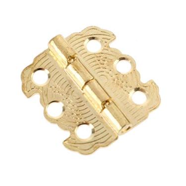 Imagem de 4 peças dobradiças antigas para armário de porta acessórios de móveis caixas de joias dobradiça acessórios de móveis para armário bronze/ouro 2927 mm (cor: A)