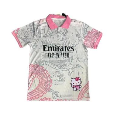 Imagem de Camisa De Futebol Unissex Oversize Com Estampa De Dragão Hello Kitty, 