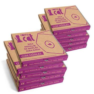 Imagem de Corrucat - Toca Modular De Papelão Para Gatos - 10 Módulos