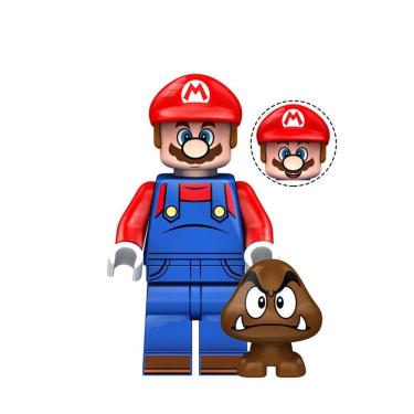 Imagem de Boneco Super Mario Bros Luigi Yoshi Donkey Bloco De Montar