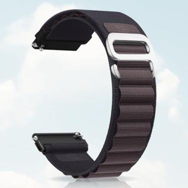 Imagem de Pulseira de nylon compatível com Samsung Galaxy Watch 7/FE/6/5 Pro 4 3/Watch 4 6 Classic/Active/Gear S2 S3 Frontier, pulseira esportiva de 20 mm e 22 mm para Galaxy Watch de 47 mm, 43 mm, 45 mm, 40 mm