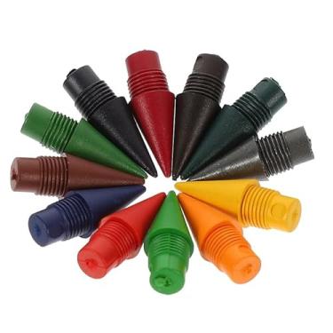 Imagem de VILLCASE 24 refis de lápis de cor sem tinta, pontas lisas para lápis duradouros, pontas de substituição para estudantes e artistas, sem necessidade de afiar