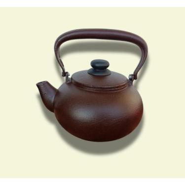 Imagem de Chaleira Alumínio Fundido Batido Grossa 1,5litros Cor Marrom Chocolate
