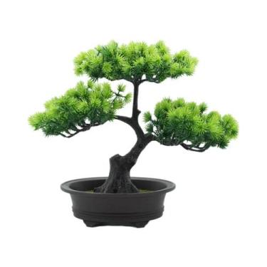 Imagem de Árvore Bonsai Artificial Para Interiores, Planta Falsa Verde Para Deco
