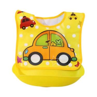 Imagem de Babador Impermeável Para Bebê Com Bolso 3D Removível Para Alimentos, B