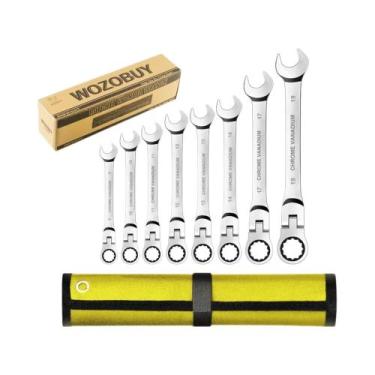 Imagem de Conjunto De Chaves De Boca Articuladas Com Catraca Em Aço Cromo Vanádi