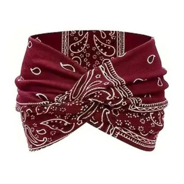 Imagem de Faixa De Cabelo Esportiva Feminina Ultra-Larga Com Nó Elástico Para Yo