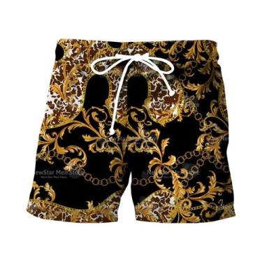 Imagem de Bermudas De Praia Masculinas De Secagem Rápida Para O Verão Com Estamp