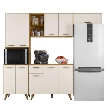 Imagem de Kit de Cozinha Armario com Balcão Olinda 10 Portas 1 Gaveta - Loja Doc