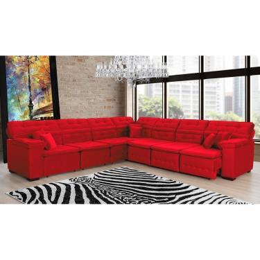 Imagem de Sofá de Canto Magno 3,32x3,77m Vermelho