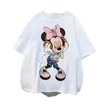 Imagem de Camiseta Feminina Extra Grande De Algodão Com Estampa Disney Minnie Ka