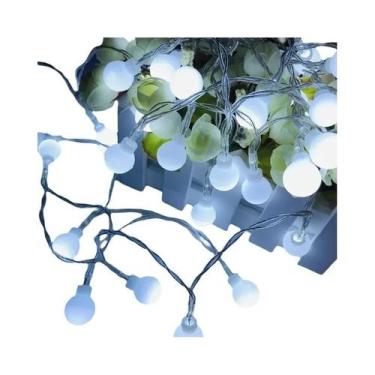 Imagem de Luzes De Cordão Brancas Com Bateria USB, 10, 20, 40, 80, 100 LEDs Para