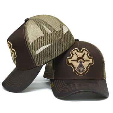 Imagem de Boné Trucker Telinha Agronomia Nossa Senhora Bordado Atrevidu's Countr