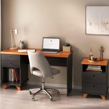 Imagem de Conjunto Home Office 2 Peças Escrivaninha Sky e Gaveteiro Day com Gave
