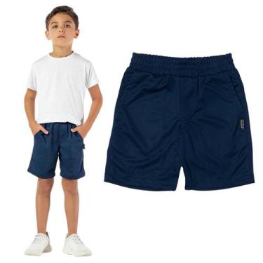Imagem de Bermuda Infantil Menino Dry Fit Respirável Escola Esporte - VRASALON, 