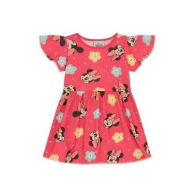Imagem de Vestido infantil menina da Minnie Mouse Brandili -Vermelho-Feminino
