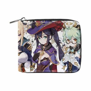 Imagem de Carteira Genshins Impacts Personagens de Anime Slim BiFold PU - Yiweis