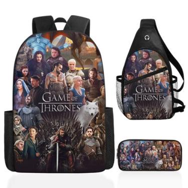 Imagem de Conjunto de mochilas escolares Games Of Thrones Daenery, 3 unidades - 