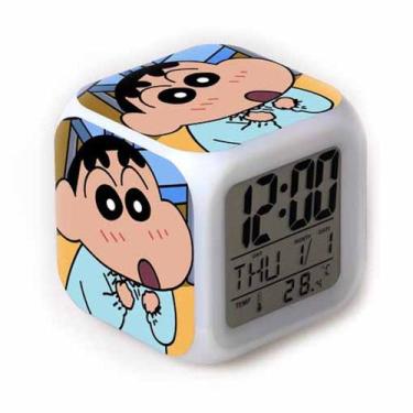 Imagem de Despertador ShinChans Square LED para crianças - yiweisai