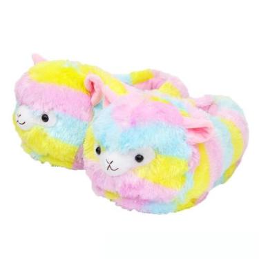 Imagem de Chinelos coloridos de ovelha, quentes e fofos, de pelúcia, anime, 28 c