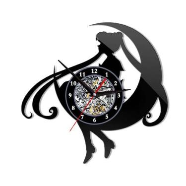 Imagem de Relógio de parede Tsukino Usagi Anime Vinyl Record 30cm - yiweisai