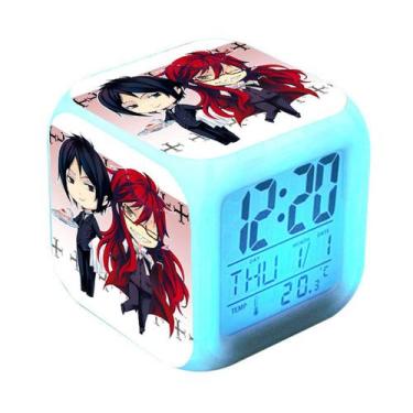 Imagem de Despertador Black Butlers Square LED Digital com despertador - yiweisa