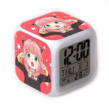 Imagem de Despertador digital LED Spys Family com luz de fundo 8x8x8cm - yiweisa