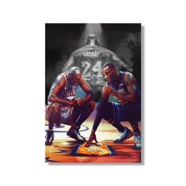 Imagem de Pôster artístico Pôster de parede Kobe Bryant 50x70cm Material de teci