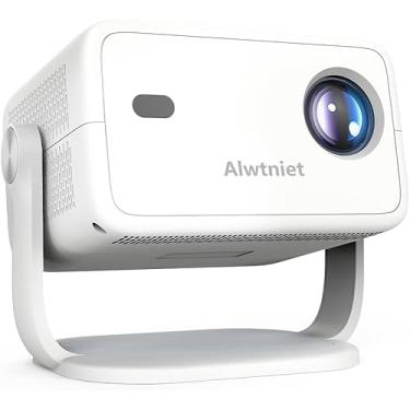 Imagem de Alwtniet Projetor inteligente L018 NTV, 1080p Native 400 ANSI Auto Focus Auto Keystone Mini projetor portátil com Play Store, controle remoto de voz ChatGPT Android 13 Home Video Proyector