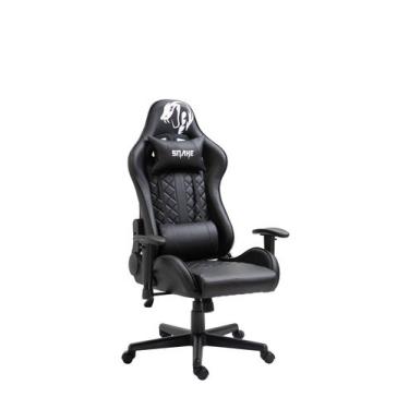 Imagem de Cadeira Gamer Mamba Negra Snake Gaming Reclinável 9183 - Preta, 3 Mese