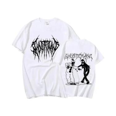 Imagem de Camiseta Unissex Com Estampa Gótica Rock Hip Hop, Estilo Solto, Moda D