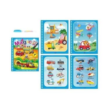 Imagem de Livro De Colorir Com Água Reutilizável Com Caneta, Brinquedo Sensorial