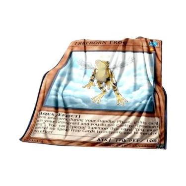 Imagem de Cobertor De Pelúcia Macio Yu Gi Oh Anime Dragão Branco De Olhos Azuis 