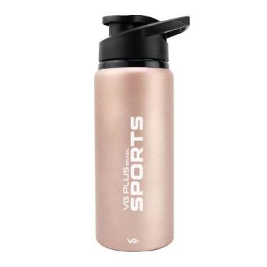 Imagem de Garrafinha Squeeze Alumínio Brilhante com Trava 600ml Academia Vg+ - V