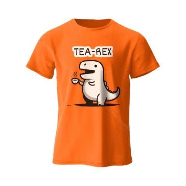 Imagem de Camiseta Masculina Macia E Respirável 100% Algodão Com Estampa De Dino