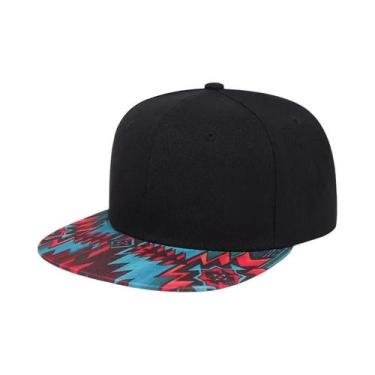 Imagem de Boné de Beisebol Hip Hop com Flor Colorida - Snapback Masculino para S