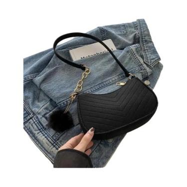 Imagem de Bolsa De Ombro Mini Feminina De Feltro, Bolsa De Mão Moderna Estilo Se