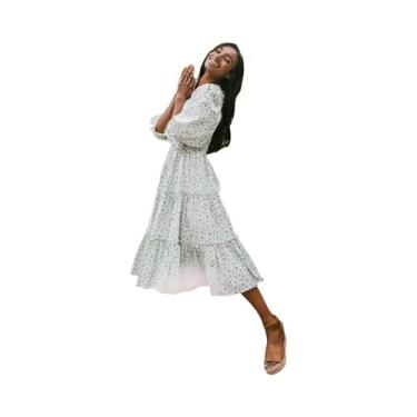 Imagem de Vestido Longo Xadrez Amarelo Para Mulheres, Estilo Elegante Para Festa