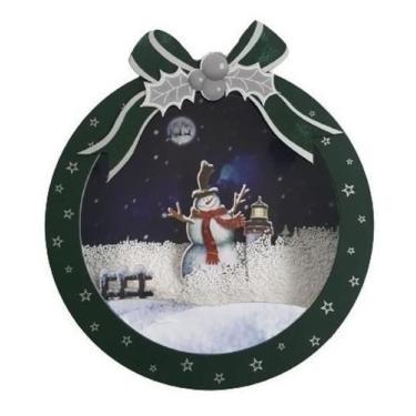 Imagem de Enfeite De Natal Musical Led Neve Bola Pendurada Luzes - Rohs