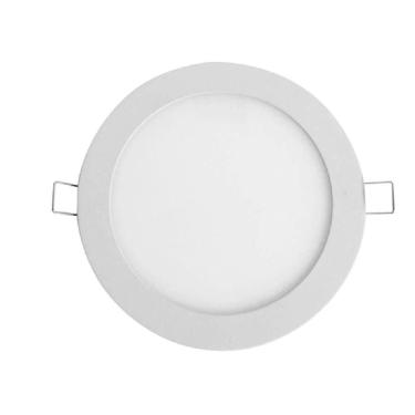 Imagem de Painel De Led Bivolt Foxlux Redondo Embutir 6w 6500k