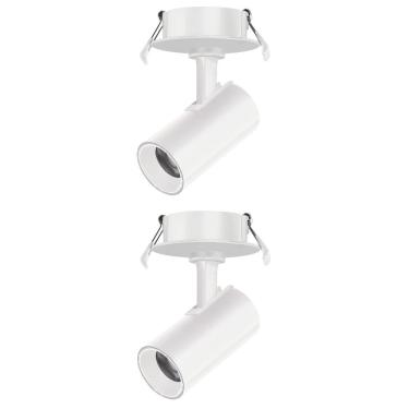 Imagem de Kit 2 Spot Led Direcionável Foxlux Embutir 12w 3000k Biv