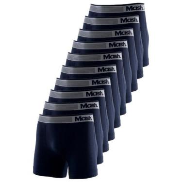 Imagem de Kit com 10 Cuecas Boxer Mash 710.01, Azul marinho, GG