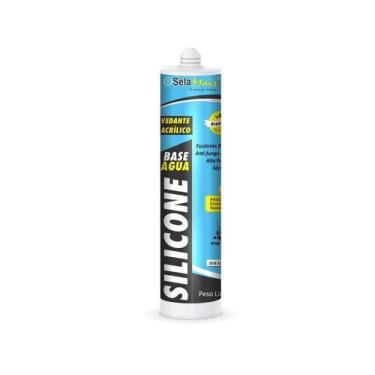 Imagem de Selante Silicone Branco A Base DAgua 320 G  - SELA MAIS