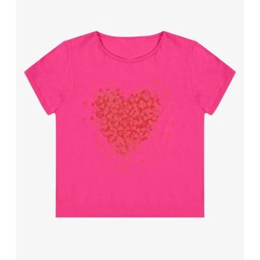 Imagem de Blusa Feminina Manga Curta Estampada Select Rosa, M, Rosa