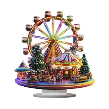 Imagem de Ornamento De Roda Gigante De Acrílico Para O Natal, Placa De Exibição 