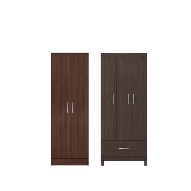 Imagem de Conjunto Guarda Roupa e Sapateira 3 Portas Cafe Touch 1 Gaveta Açores MDP Mais de Casa