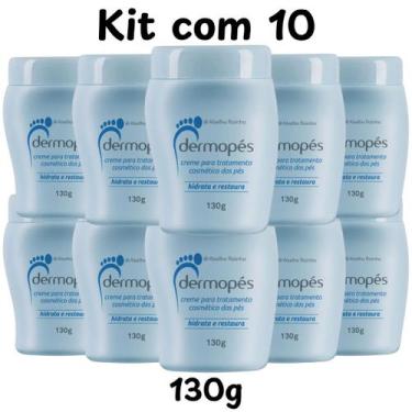 Imagem de 10 Creme p/ Pes Dermopes Hidrata Restaura 130g Abelha Rainha