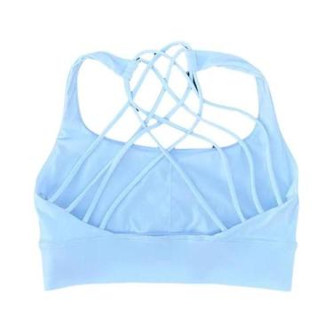 Imagem de Sutiã Esportivo Feminino Push up Antichoque Com Costas Cruzadas Para C